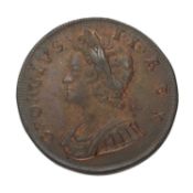 George II, Halfpenny 1731, (S.3717); Extremely Fine with traces of original mint colour on obverse