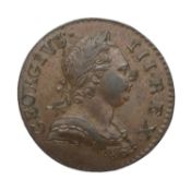 George III, Halfpenny 1773, (S.3774); Extremely Fine