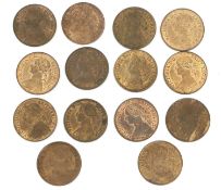 14x High-Grade Victoria Farthings, to include; 1862, 1864, 1867, 1868, 1874H, (2x)1875H, (2x)1879,