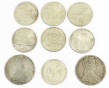 Assortment of Austrian Silver Coinage, 9 coins comprising; (7x) commemorative silver 50 shillings,