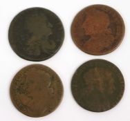 Assorted 17th Century Scottish and Irish copper coins, 9 coins comprising: Ireland, Charles II,