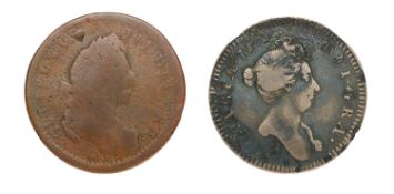 Mary II, Medalet or Pattern Farthing, in silver, obv. bust of Mary facing right, rev. EX CANDORE