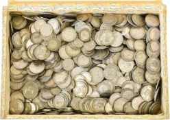 Mixed Pre-47 Silver Coinage, shillings, sixpences and threepences; mixed grades many in good
