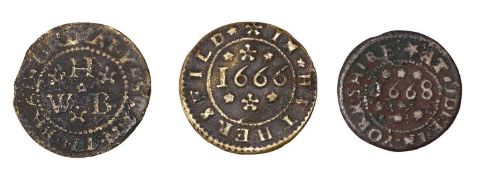 3x 17th Century Yorkshire Tokens, comprising; Idle, Edward Mackereth Halfpenny 1668, only issue