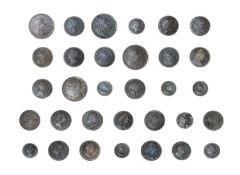 Mixed Lot of 18th and 19th Century Irish Copper Coins, 32 coins comprising: (4x) pennies, 1805(