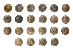 Mixed Lot of High Grades Pennies, 22 coins comprising; Victoria, 1899, 1900, (2x) 1901; Edward