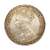 Victoria, Florin 1878, die no. 79 (S.3895) minor die flaw on obverse at 3 o'clock o/wise Near