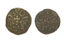 2x Anglo-Saxon, Northumbrian Stycas, comprising; Eanred (810-841), AE styca, (1.18g), moneyer
