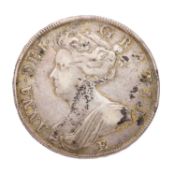 Anne, Halfcrown 1707, Edinburgh Mint, SEXTO, first bust, plain angles (Bull 1379, ESC 575, S.