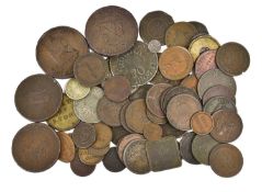 Mixed Lot of 19th Century Tokens, 59 pieces comprising; 19th-century halfpenny tokens, 19th-
