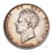 George IV, Halfcrown 1829, (S. 3806); Near Very Fine, Scarce date