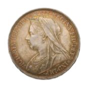 Victoria, Crown 1897, LX, (S.3937); dark toning, Extremely Fine