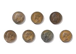 Mixed 19th Century Halfpennies, 7 coins comprising; William IV, 1837; Victoria, 1841, 1851, (2x)