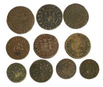 West Country Tokens 17th Century, 10 tokens comprising: Somerset; Bridgewater, town issue farthing