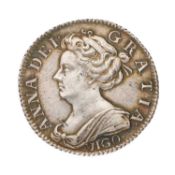 Anne, Sixpence 1703, VIGO, plain in angles with early shields (Bull 1446, ESC 1582, S.3590); some