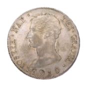 Spain, Joseph Napoleon, 20 Reales 1810AI, Madrid Mint, (KM#551.2); toned and Good Extremely Fine/