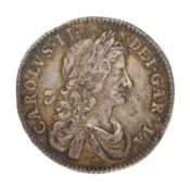 Charles II, Shilling 1663, first bust with GARTIA legend error, (Bull 503, ESC 1023, S.3371) edge