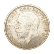George V, 'Wreath' Crown 1932, (S. 4036) dark toning o/wise Very Fine