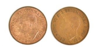 2x George VI, Key Date Pennies; 1950, Extremely Fine; and, 1951, Uncirculated with lustre, (S.4117)