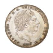 George III, Crown 1820, LX, (Bull 2016, ESC 219, S.3787); toned and Good Very Fine