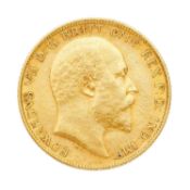 Edward VII, Half Sovereign 1909, obv. bare head right, rev. Pistrucci; Fine