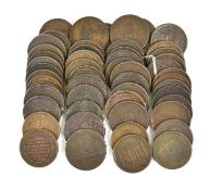 Mixed 19th Penny Tokens, 56 tokens comprising; pennies from Stafford, Hull, Bath, Bristol, West