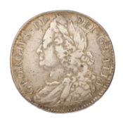 George II, Halfcrown 1746, D.NONO, LIMA, plain angles (Bull 1688, ESC 606, S.3698A); Near Very Fine