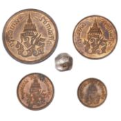 Assorted Thailand Att Coins, comprising; 4 att 1876, obv. crowned monogram, rev. inscription