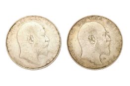 2x Edward VII, Halfcrowns, 1907 and 1909, (S.3980); Very Fine and Good Very Fine respectively
