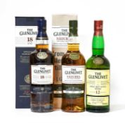 Glenlivet 18 Year Old Single Malt Scotch Whisky, 43% vol 70cl (one bottle), Glenlivet 12 Year Old