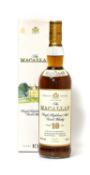 Macallan 10 Year Old Single Highland Malt Scotch Whisky, 40% vol 70cl, in original cardboard