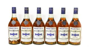 Martell Three Star Cognac, 1970s bottling (six bottles)