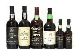 Niepoort's 1977 Porto Colheita (one bottle), Hooper's 1985 Vintage Port (one bottle), 1985 LBV Pinto