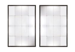 A pair of contemporary sectional mirrors