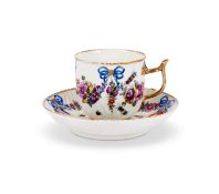 An 18th century Meissen cup & saucer