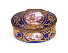 An 18th century oval Birmingham or South Staffordshire enamel box