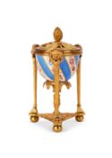 A small Meissen Marcolini period gilt metal mounted cup perfume burner