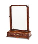 A George I walnut toilet mirror