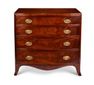 A small Regency mahogany bowfront chest
