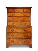 A George III mahogany chest on chest