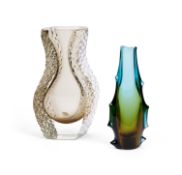 A pair of Venetian glass vases