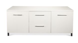 A contemporary white lacquered sideboard by Christopher Wray