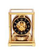 A 20th century lacquered brass Atmos timepiece, Jaeger leCoultre, No 273526