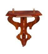 A Victorian rosewood wall bracket