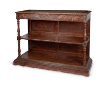 A 19th century carved oak two-tier buffet in the 17th century style