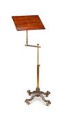 A 19th century brass 'literary machine' or reading stand by John Carter