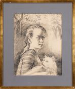 Andrew Vicari (1938-2016) Fiorella and White Cat