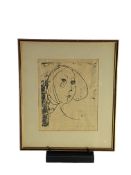 Four various framed prints, including an etching by William Palmer Robbins (1882-1959)