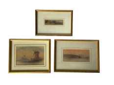 Three small 19th century watercolours