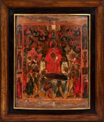A mid 17th century Russian (Moscow) icon of the Dormition of The Virgin
